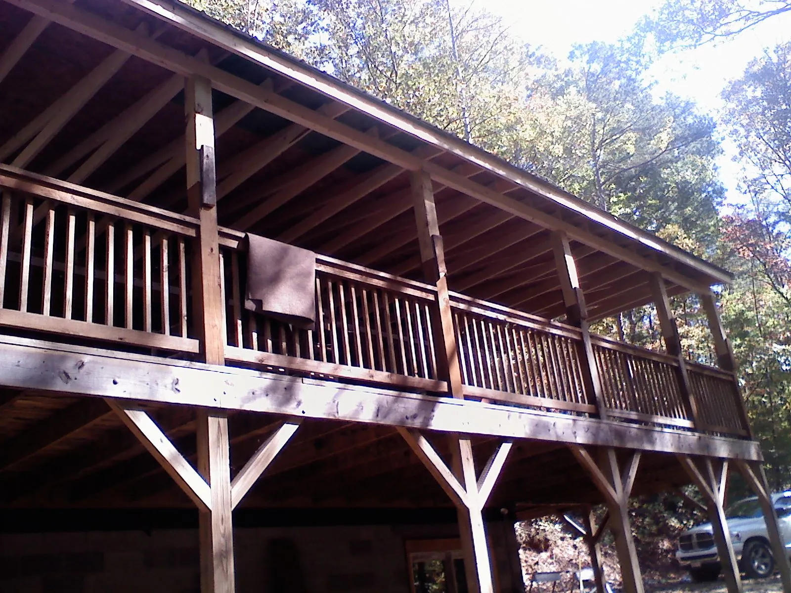 Timber framing under a new elevated porch and deck — Roof Leak Repair in Thurston by Roofing Brothers